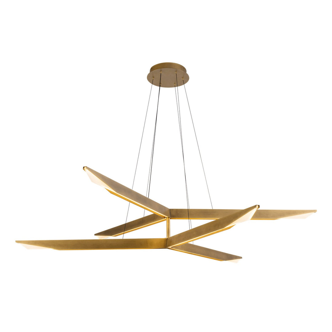 Tachi LED Chandelier in Vintage Brass - available from The Lighting Shoppe, trusted by Canadian homeowners