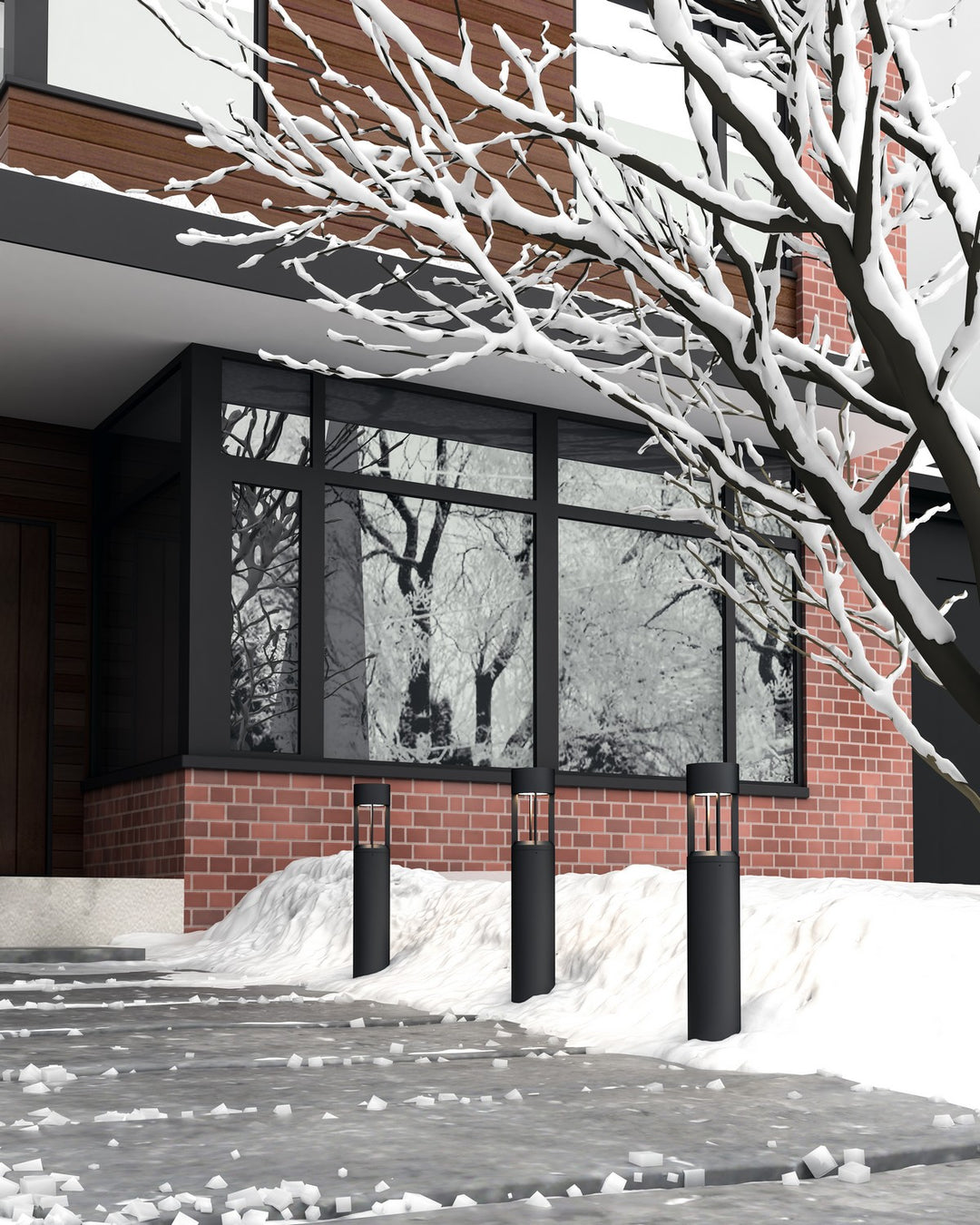 Kuzco Canada - EB40936-BK-UNV - LED Exterior Bollard - Novato - Black