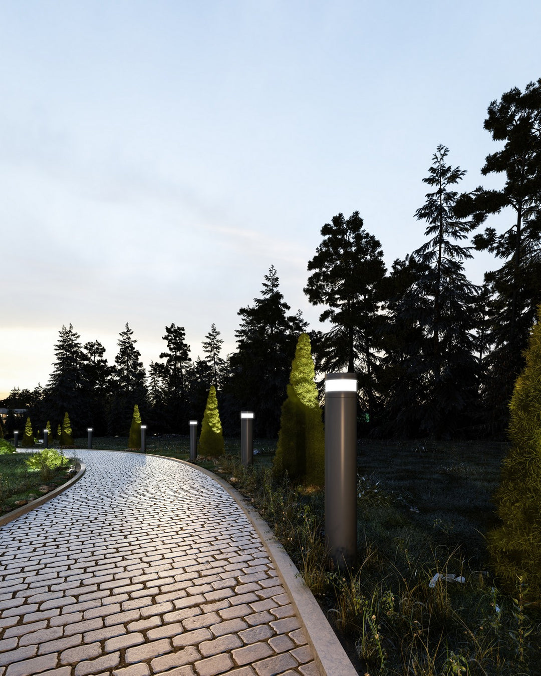 Kuzco Canada - EB48538-BK-UNV - LED Exterior Bollard - Windermere - Black