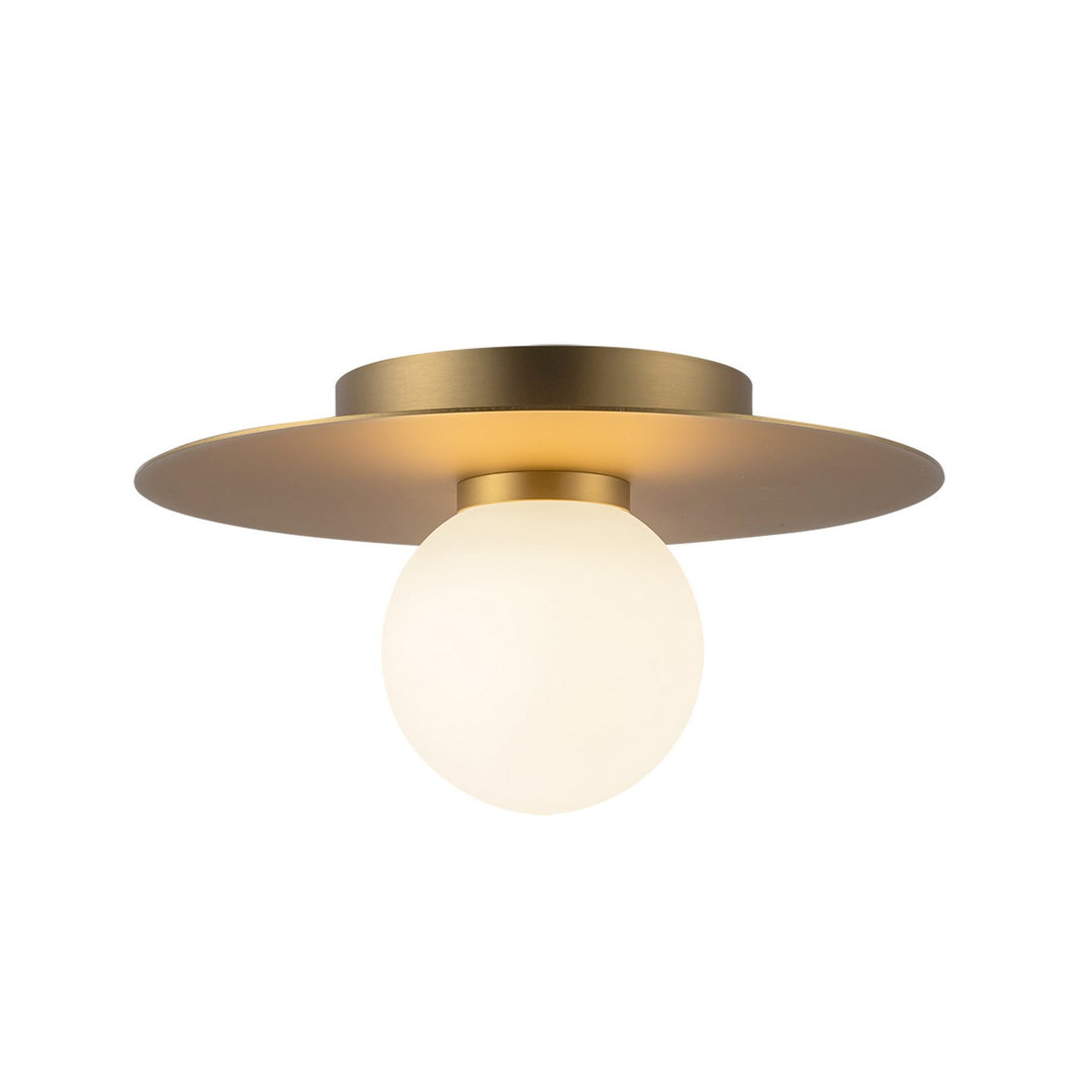 Elixir LED Flush Mount in Brushed Gold - available from The Lighting Shoppe, trusted by Canadian homeowners