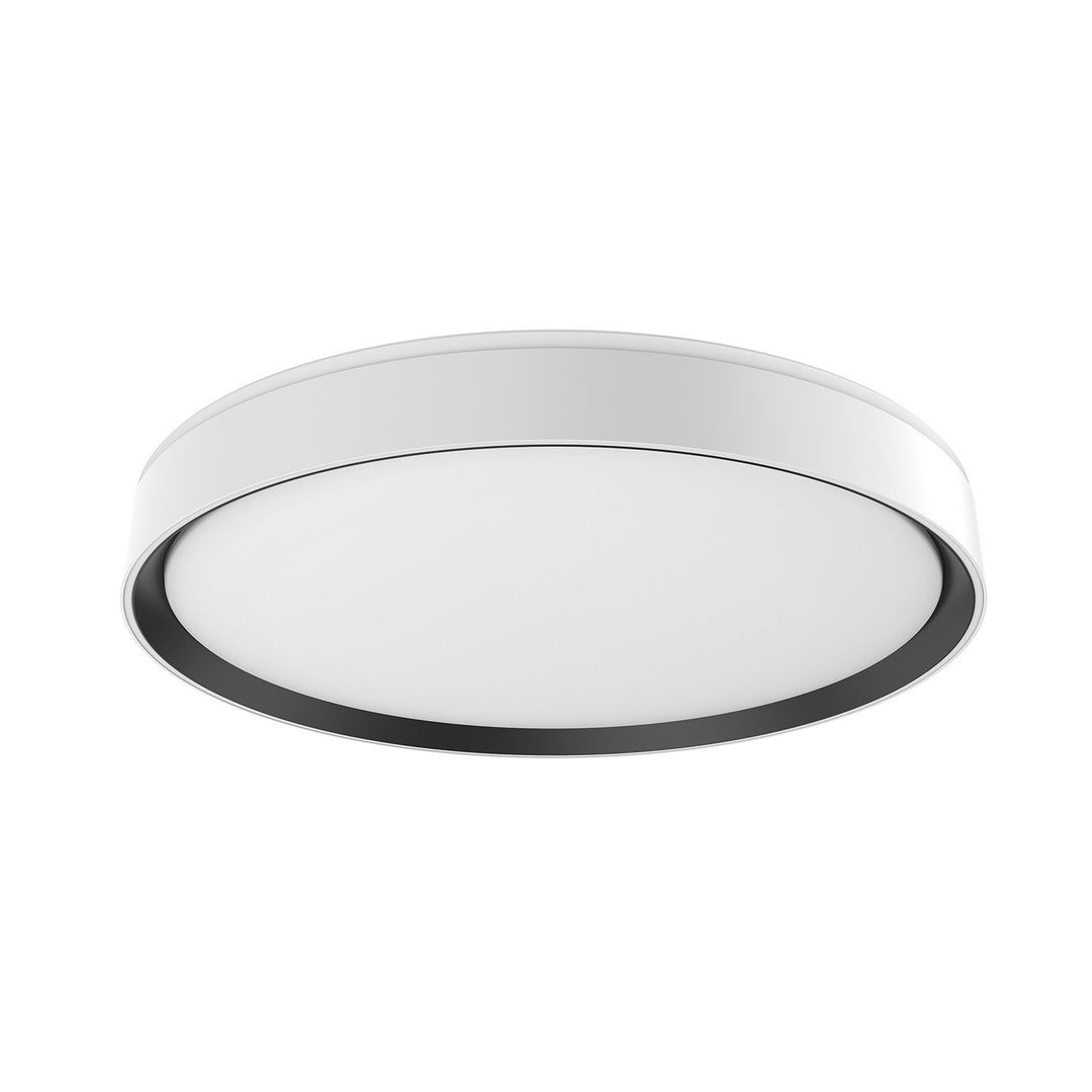 Essex LED Flush Mount in White/Black - available from The Lighting Shoppe, trusted by Canadian homeowners