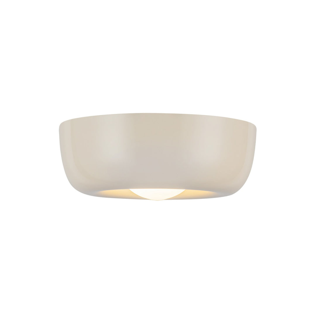 Hayden LED Flush Mount in Pearl White - available from The Lighting Shoppe, trusted by Canadian homeowners