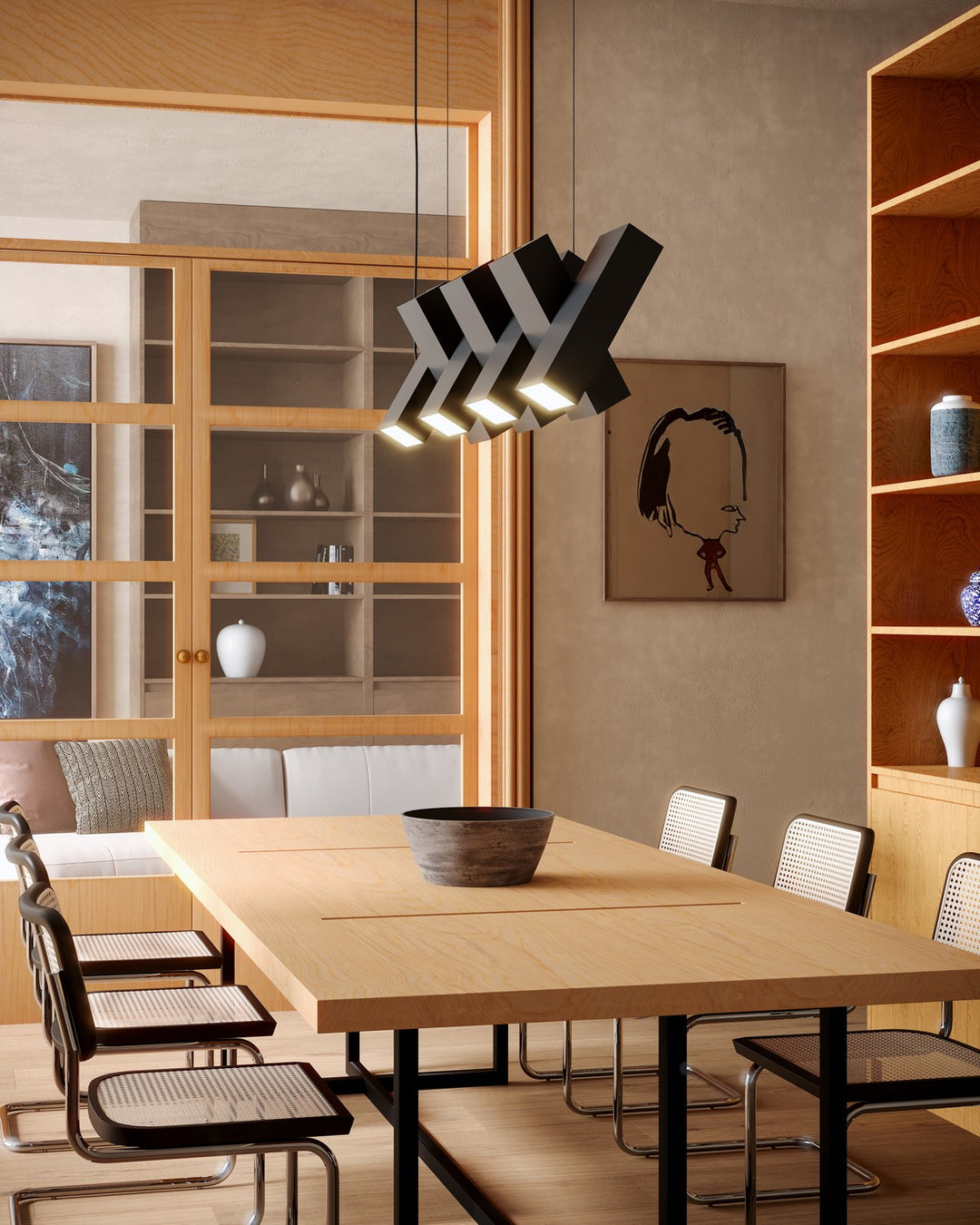 Kuzco Canada - LP17435-BK-UNV - LED Linear Pendant - Domino - Black
