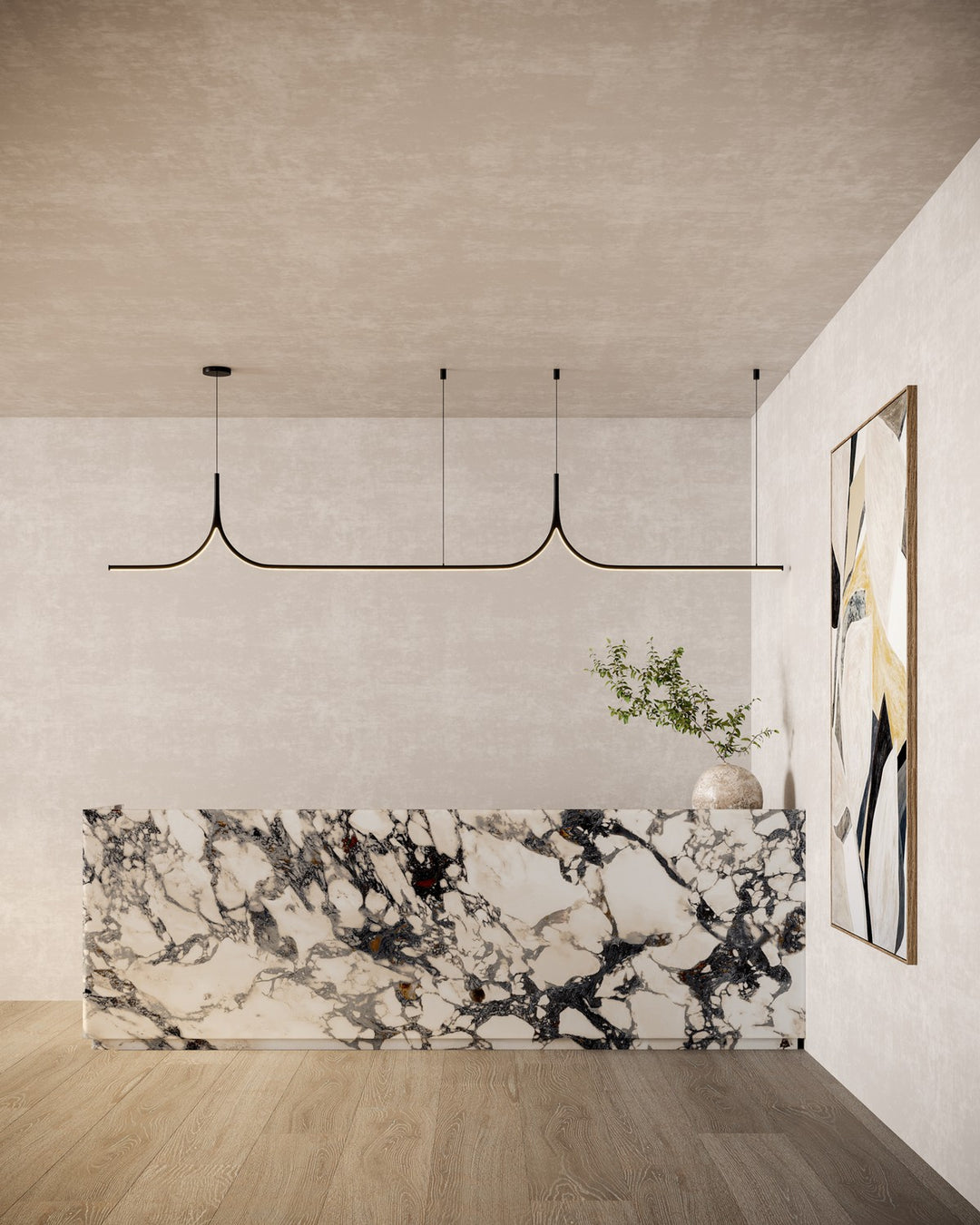 Kuzco Canada - LP17910-BK-UNV-010 - LED Linear Pendant - Thread - Black