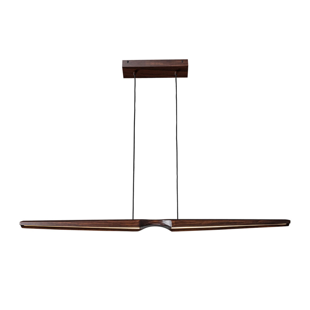 Dakota LED Linear Pendant in Walnut - available from The Lighting Shoppe, trusted by Canadian homeowners
