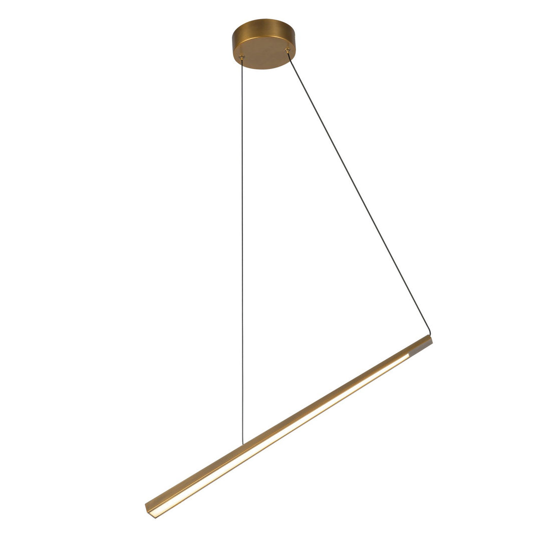 Lex LED Linear Pendant in Vintage Brass - available from The Lighting Shoppe, trusted by Canadian homeowners