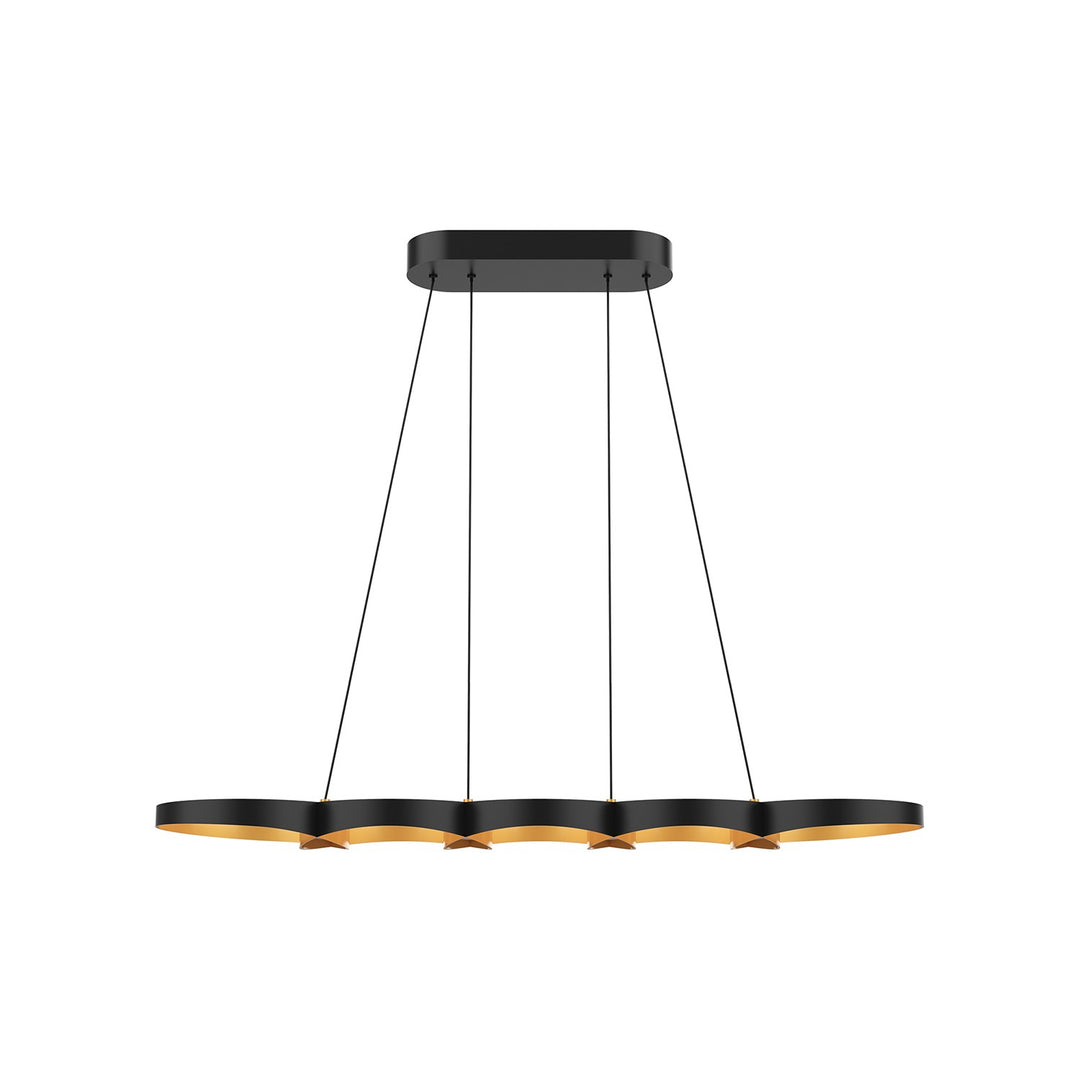 Kuzco Canada - LP90838-BK/GD-UNV - LED Linear Pendant - Maestro - Black/Gold