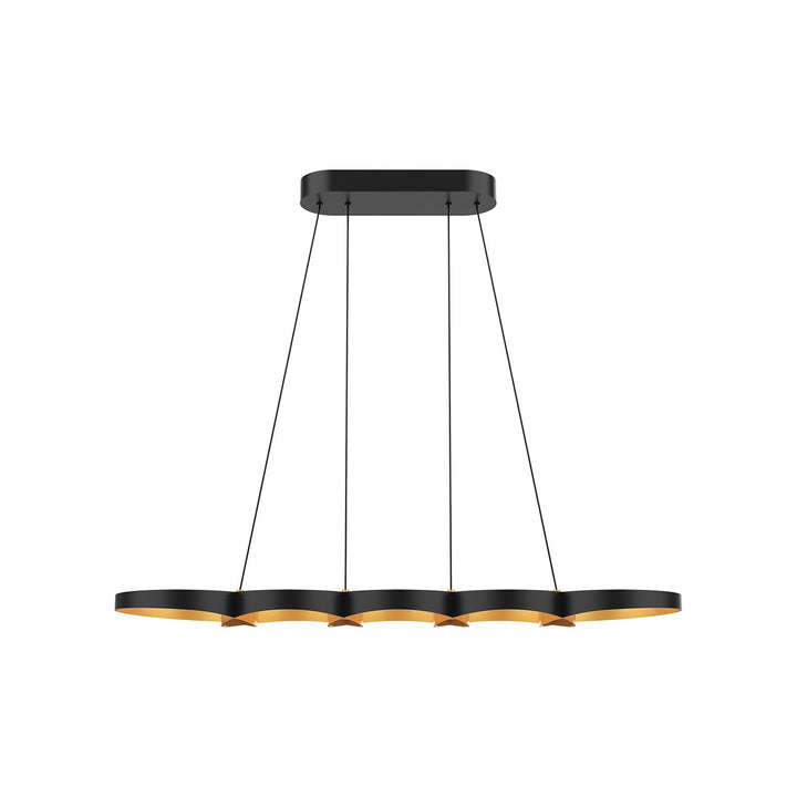Kuzco Canada - LP90838-BK/GD-UNV - LED Linear Pendant - Maestro - Black/Gold
