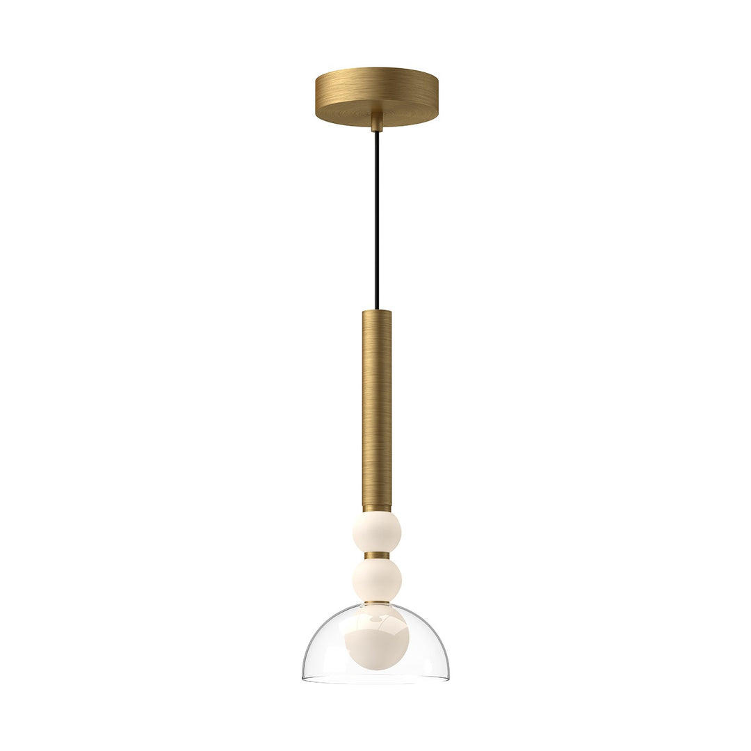 Rise LED Pendant in Brushed Gold/Clear - available from The Lighting Shoppe, trusted by Canadian homeowners