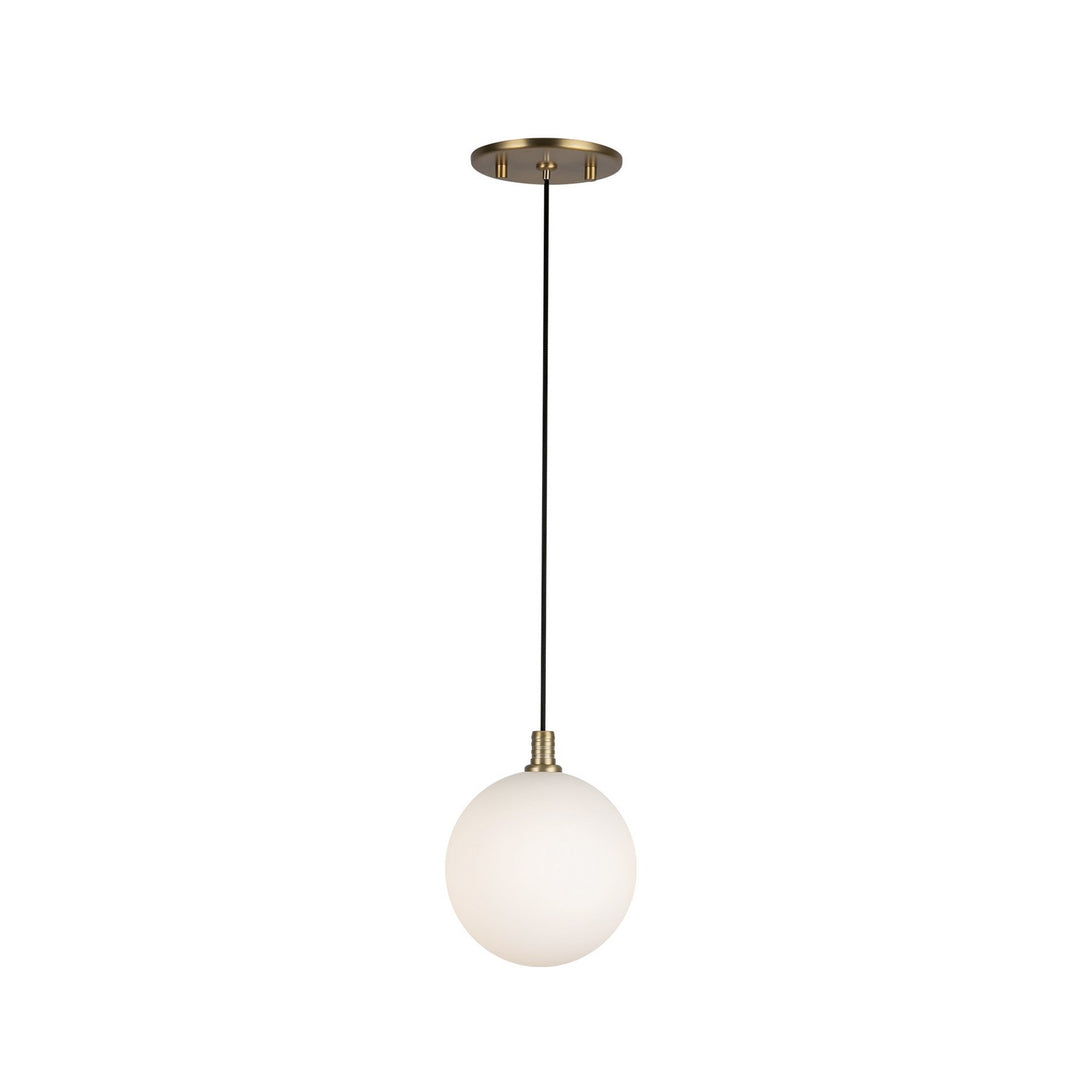 Bolla LED Pendant in Brushed Gold/Opal Glass - available from The Lighting Shoppe, trusted by Canadian homeowners