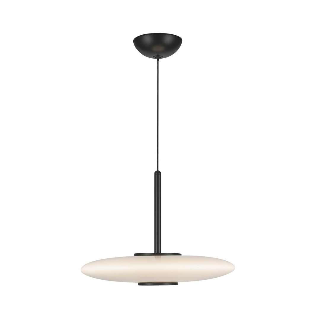 Kyoto LED Pendant in Black/Glossy Opal Glass - available from The Lighting Shoppe, trusted by Canadian homeowners