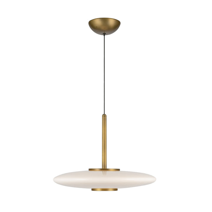 Kuzco Canada - PD37018-VB/GO-3WCCT-UNV - LED Pendant - Kyoto - Vintage Brass/Glossy Opal Glass