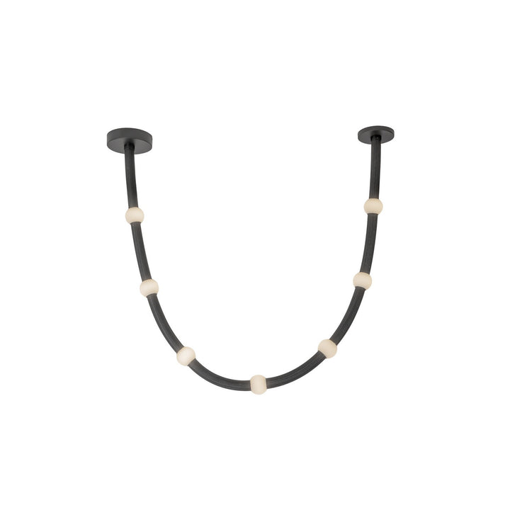 Kuzco Canada - PD39307-BK/OP-UNV - LED Pendant - Corda - Black/Opal Glass