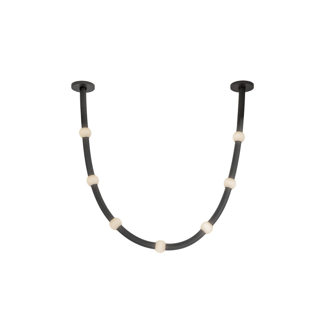 Corda LED Pendant in Black/Opal Glass - available from The Lighting Shoppe, trusted by Canadian homeowners