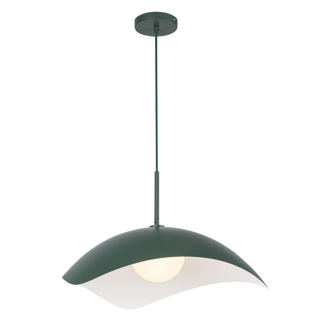 Kirby One Light Pendant in Pine Green - available from The Lighting Shoppe, trusted by Canadian homeowners