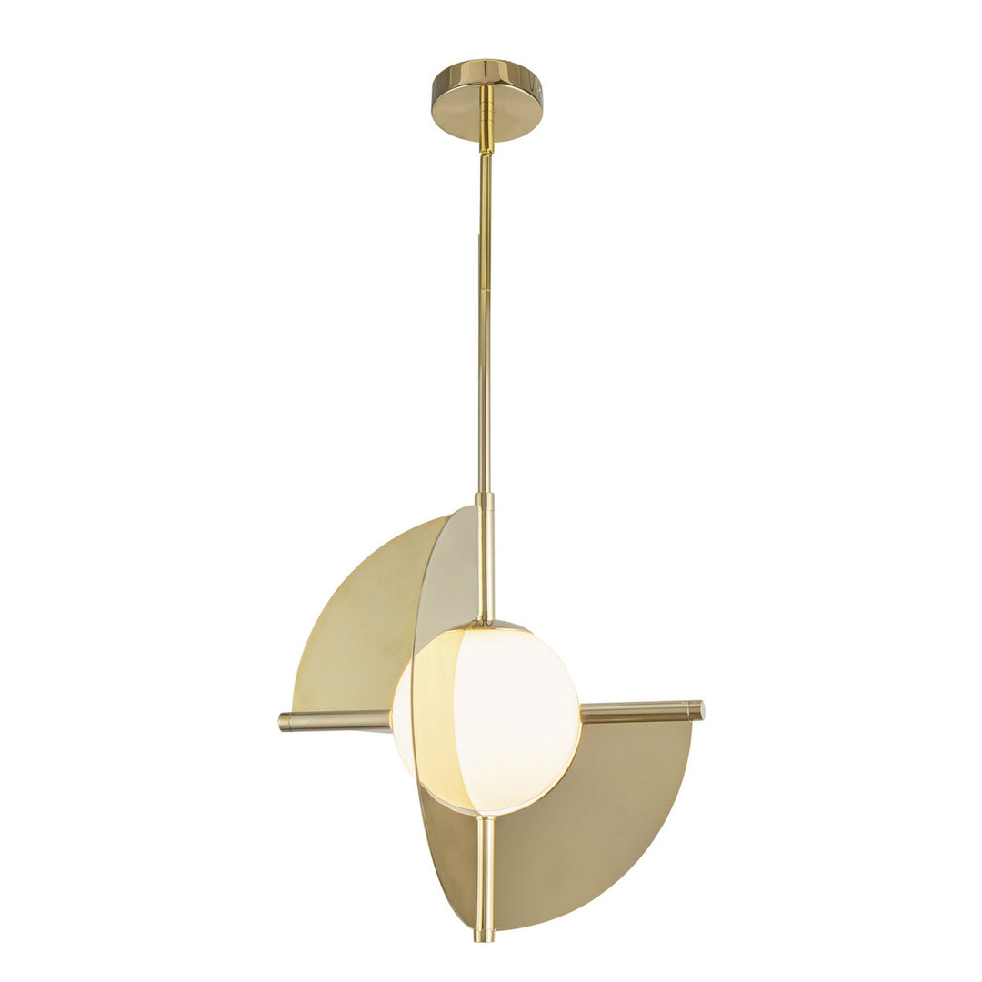 Scorpio LED Pendant in Metallic Brass/Opal Glass - available from The Lighting Shoppe, trusted by Canadian homeowners