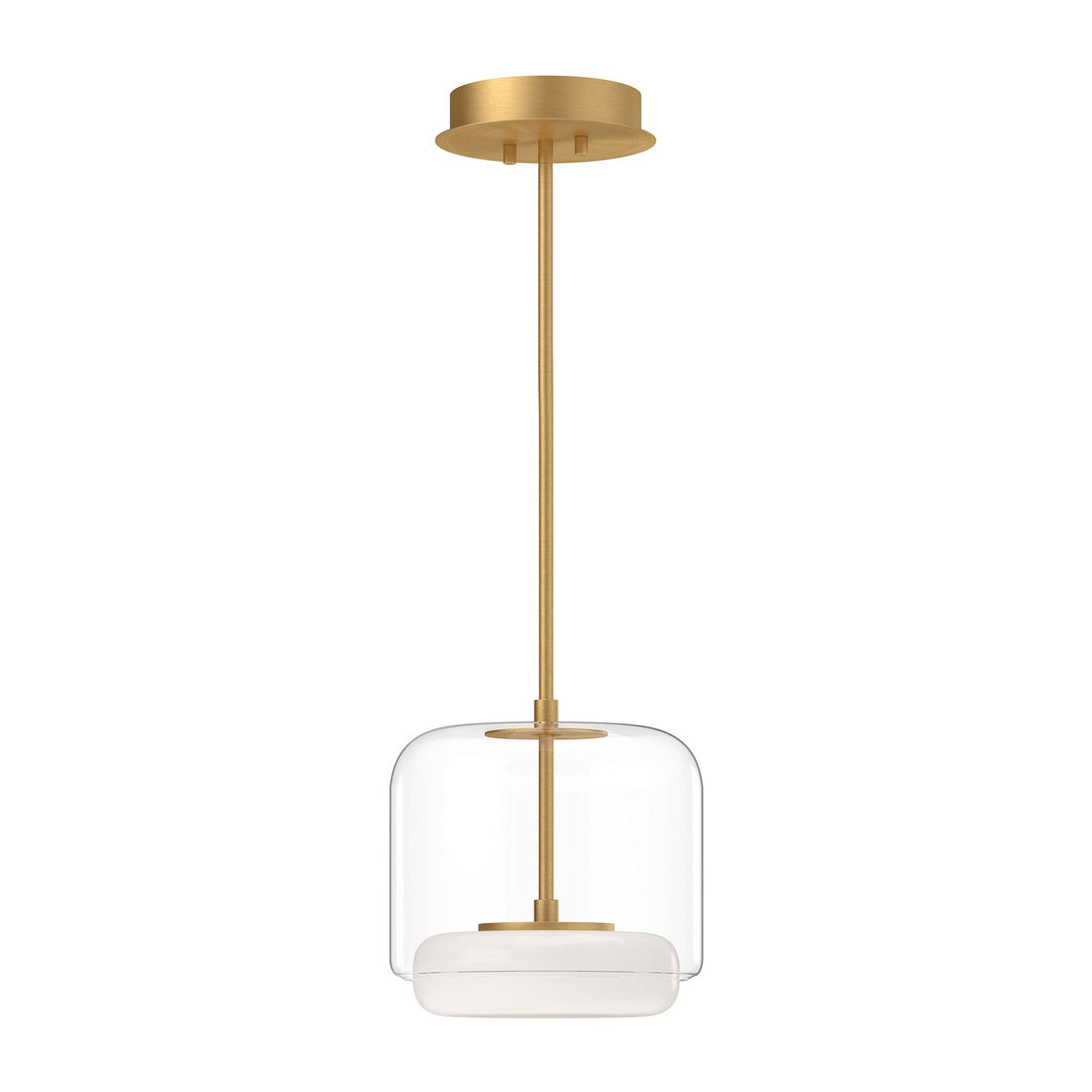 Enkel LED Pendant in Clear/Brushed Gold - available from The Lighting Shoppe, trusted by Canadian homeowners