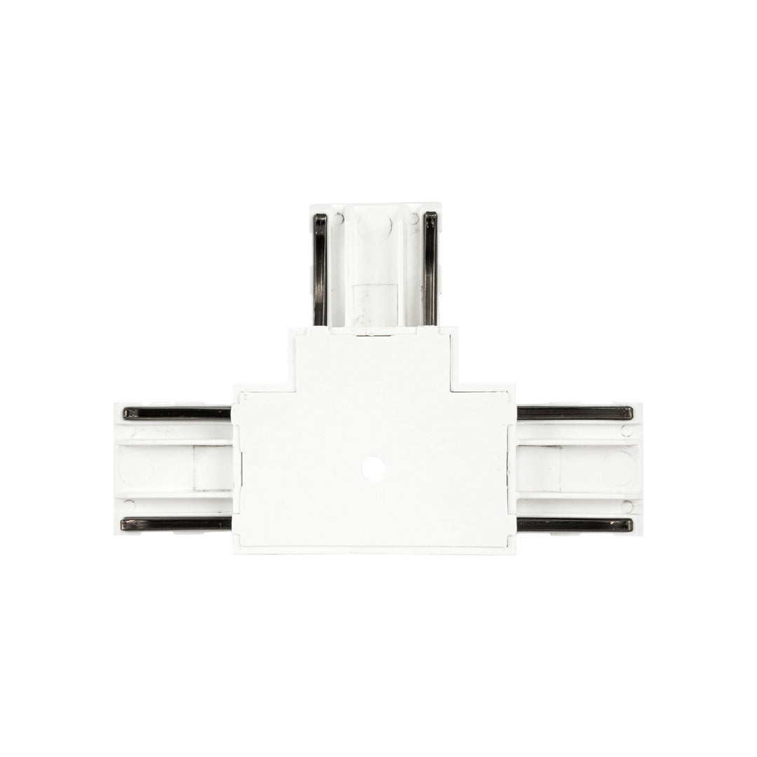 Trilo Track Track T-Connector in White - available from The Lighting Shoppe, trusted by Canadian homeowners