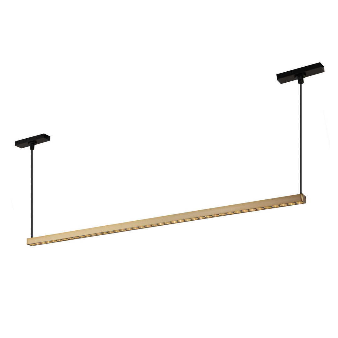 Kyan LED Track Linear Pendant in Brushed Gold - available from The Lighting Shoppe, trusted by Canadian homeowners