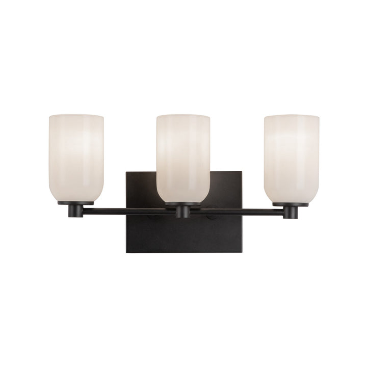 Kuzco Canada - VL57718-BK/GO - Three Light Vanity - Nola - Black/Glossy Opal Glass