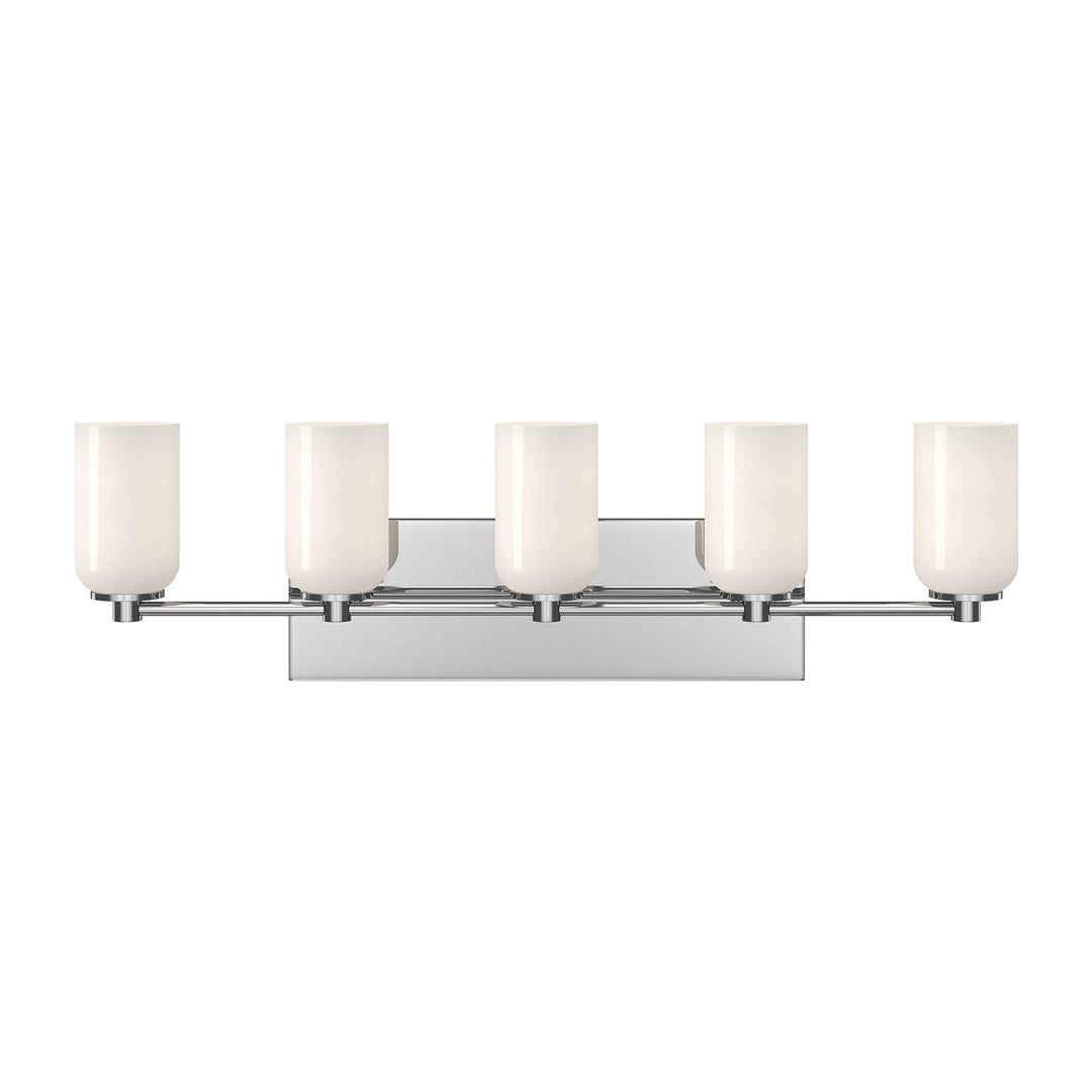Kuzco Canada - VL57732-CH/GO - Five Light Vanity - Nola - Chrome/Glossy Opal Glass