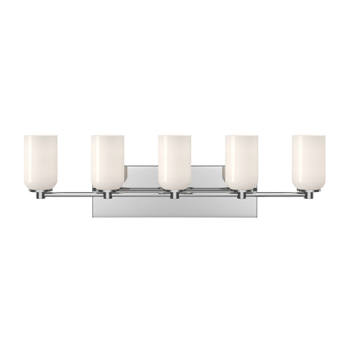 Kuzco Canada - VL57732-CH/GO - Five Light Vanity - Nola - Chrome/Glossy Opal Glass