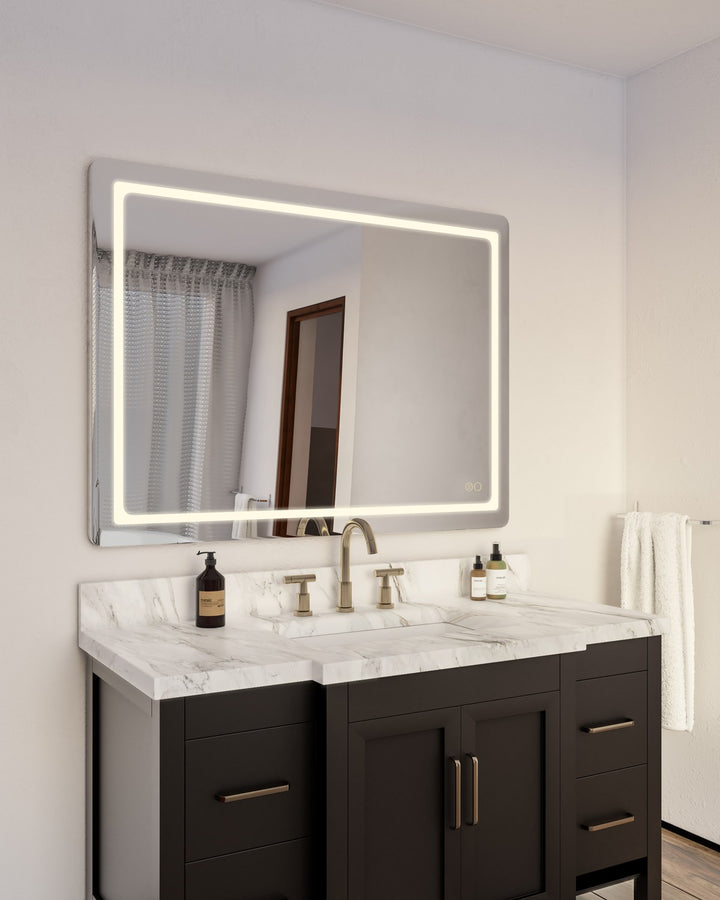 Kuzco Canada - VM31148-5CCT - LED Vanity Mirror - Seneca - Sandblasted Merc Edge