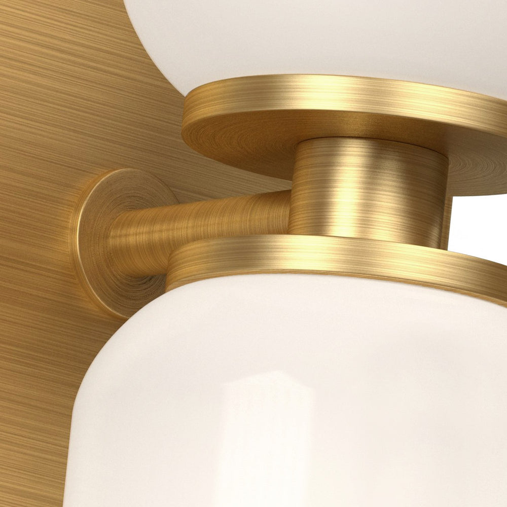 Kuzco Canada - WS57712-BG/GO - Two Light Wall Sconce - Nola - Brushed Gold/Glossy Opal Glass