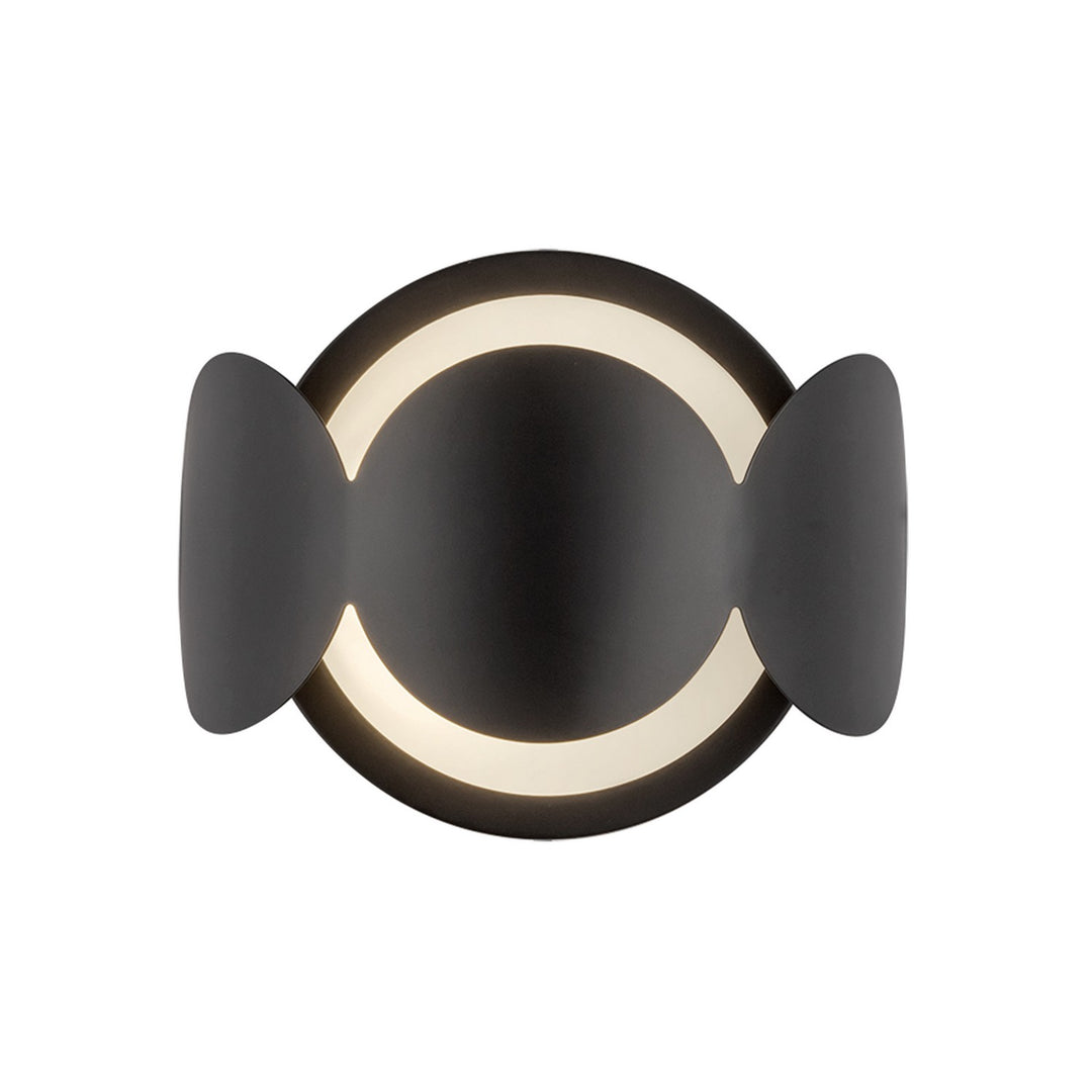 Ciel One Light Wall Sconce in Black/Opal Glass - available from The Lighting Shoppe, trusted by Canadian homeowners