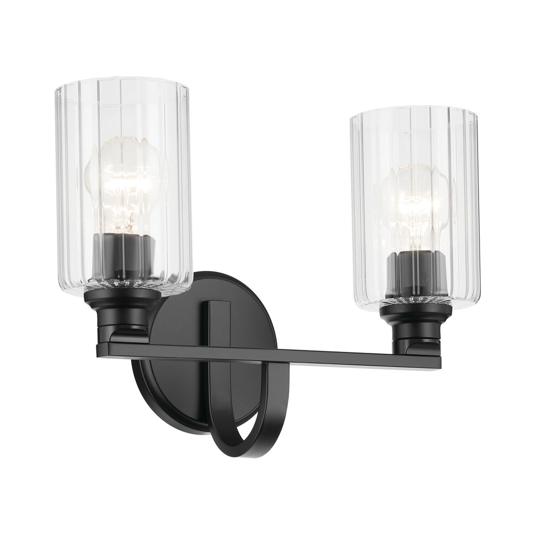 Kichler Canada - 55225BKFLU - Two Light Bath - Gioe - Black