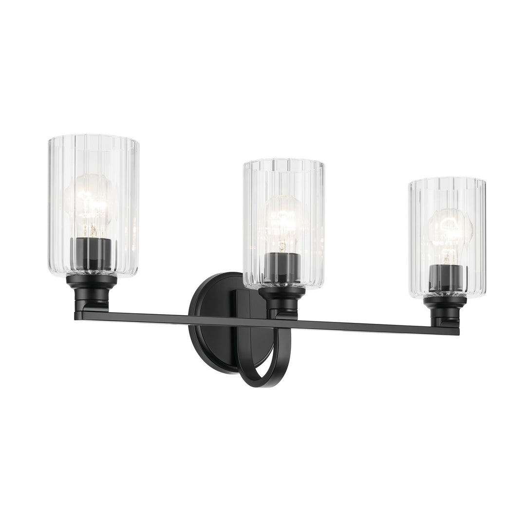 Kichler Canada - 55226BKFLU - Three Light Bath - Gioe - Black
