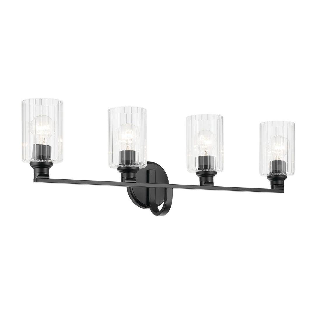 Kichler Canada - 55227BKFLU - Four Light Bath - Gioe - Black
