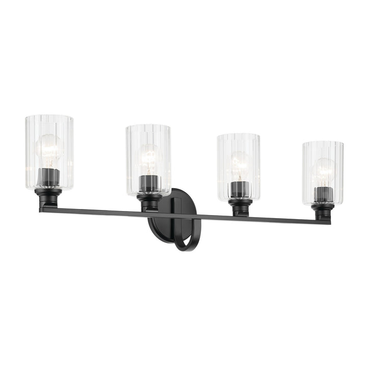 Kichler Canada - 55227BKFLU - Four Light Bath - Gioe - Black