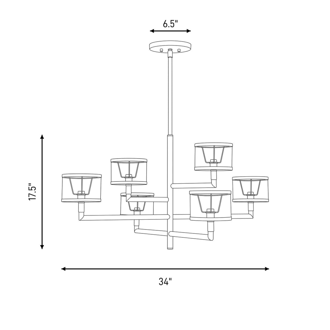 Savoy House - 1-6492-6-328 - Six Light Chandelier - Mariquita - Spun Gold