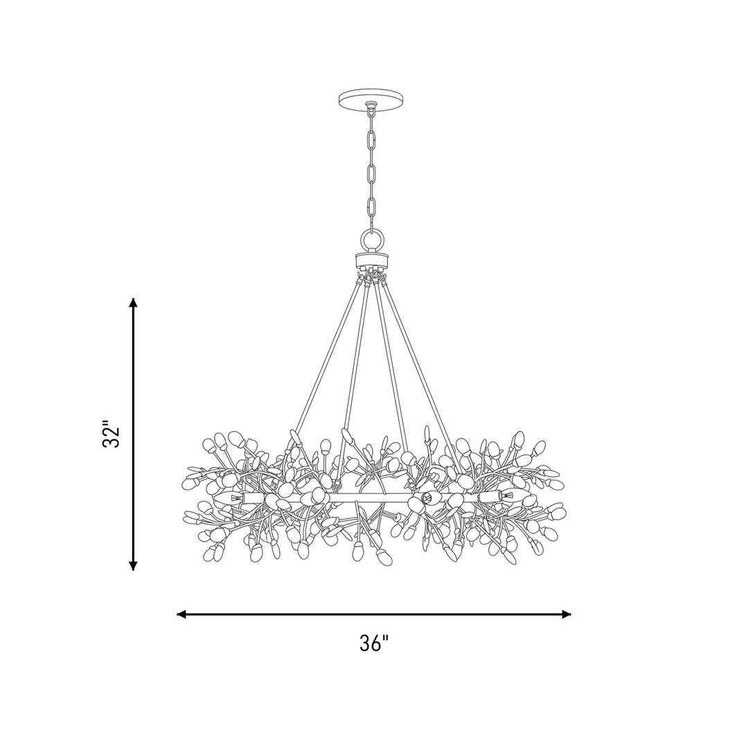 Savoy House - 1-9855-8-328 - Eight Light Chandelier - Once - Spun Gold
