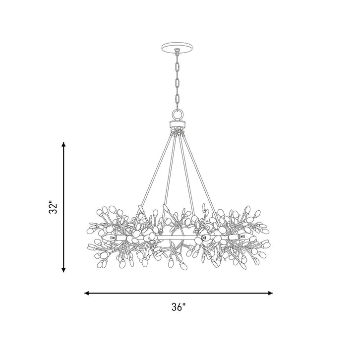 Savoy House - 1-9855-8-328 - Eight Light Chandelier - Once - Spun Gold