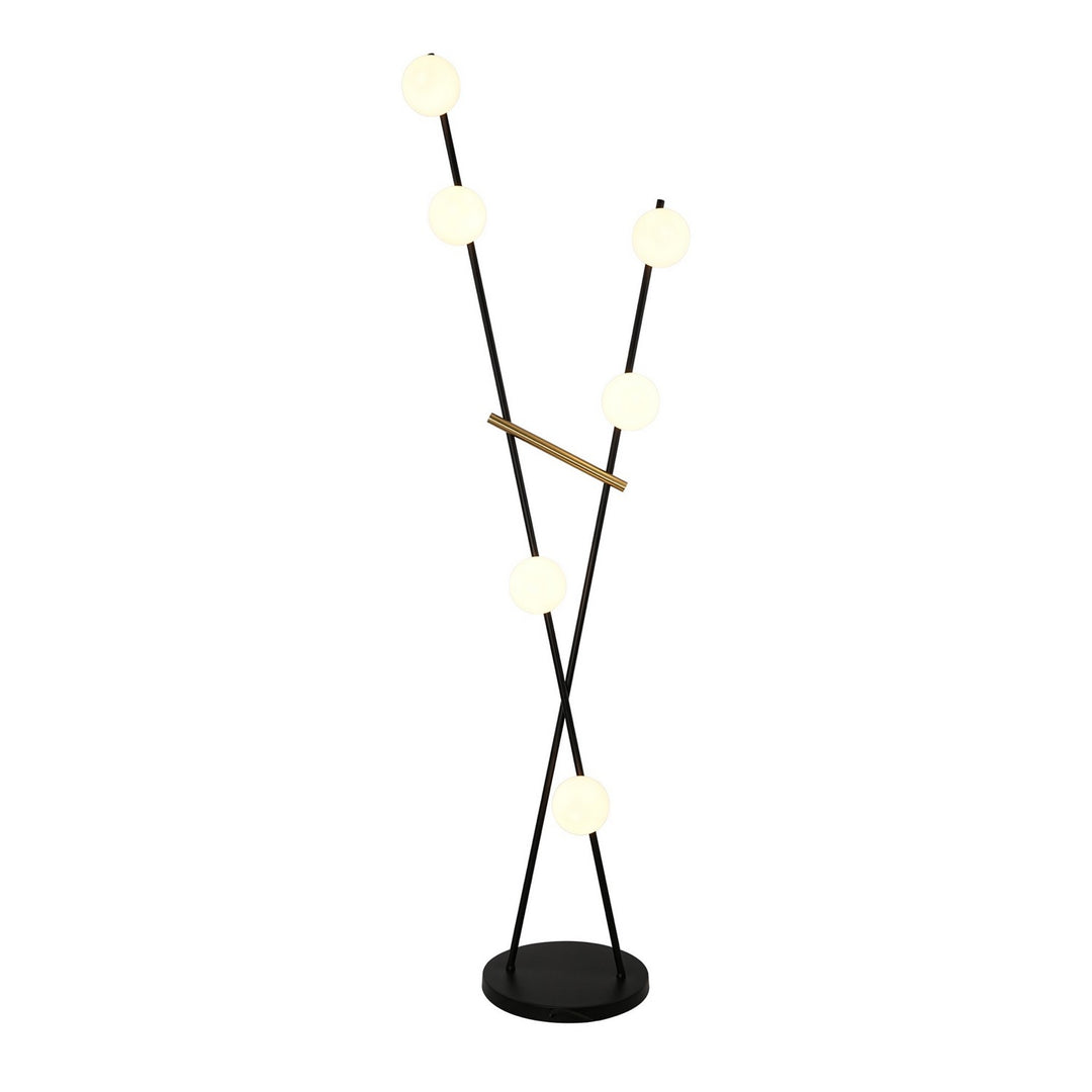 Cortina LED Floor Lamp in Black, Brushed Brass - available from The Lighting Shoppe, trusted by Canadian homeowners