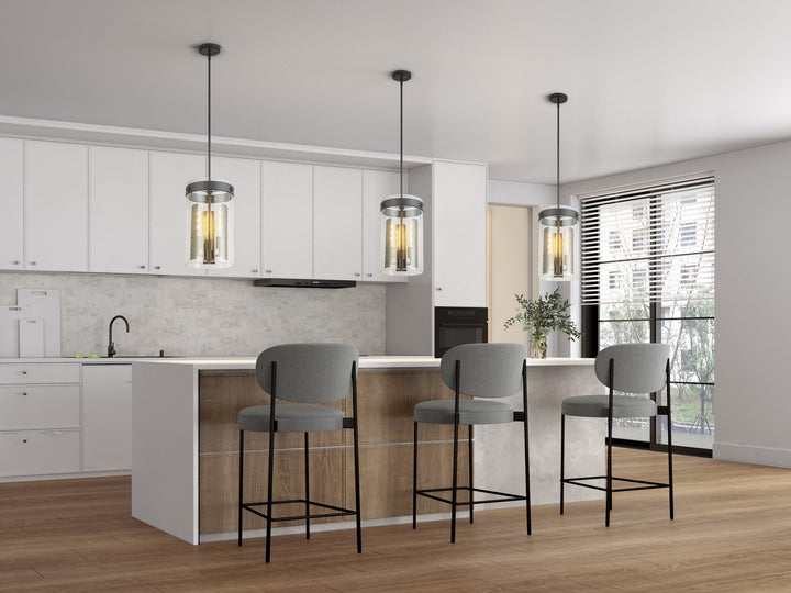 Artcraft Canada - AC10051BK - Three Light Pendant - Dahlia - Black