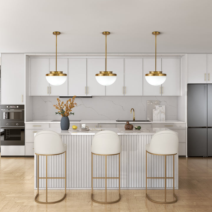 Artcraft Canada - AC12010BR - One Light Pendant - Dahlia - Brushed Brass