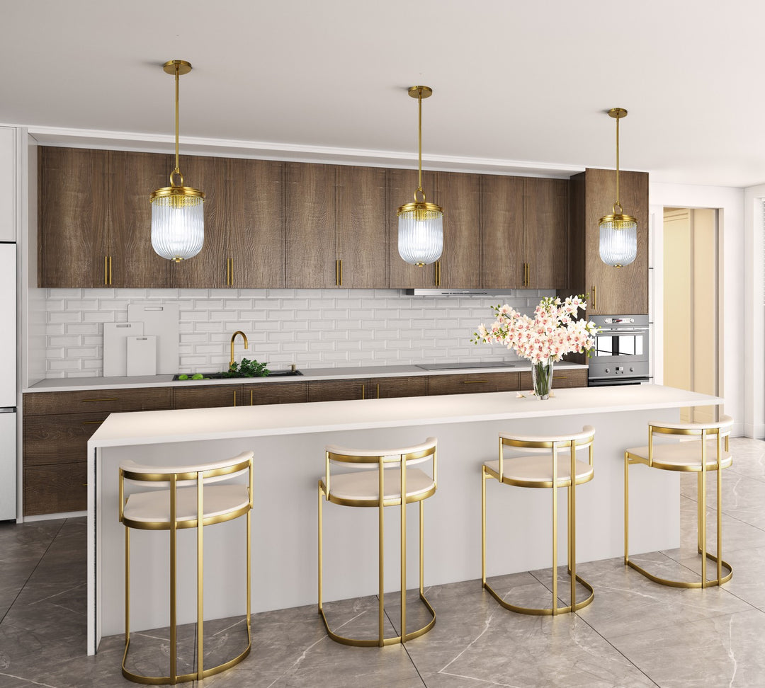 Artcraft Canada - AC12020BR - One Light Pendant - Myla - Vintage Brass