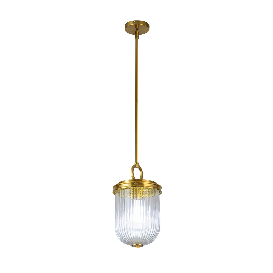 Myla One Light Pendant in Vintage Brass - available from The Lighting Shoppe, trusted by Canadian homeowners