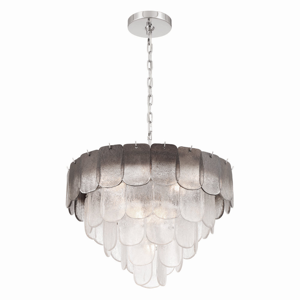 Artcraft Canada - AC12052CS - 12 Light Chandelier - Bianca - Polished Nickel, Crystalline Smoke