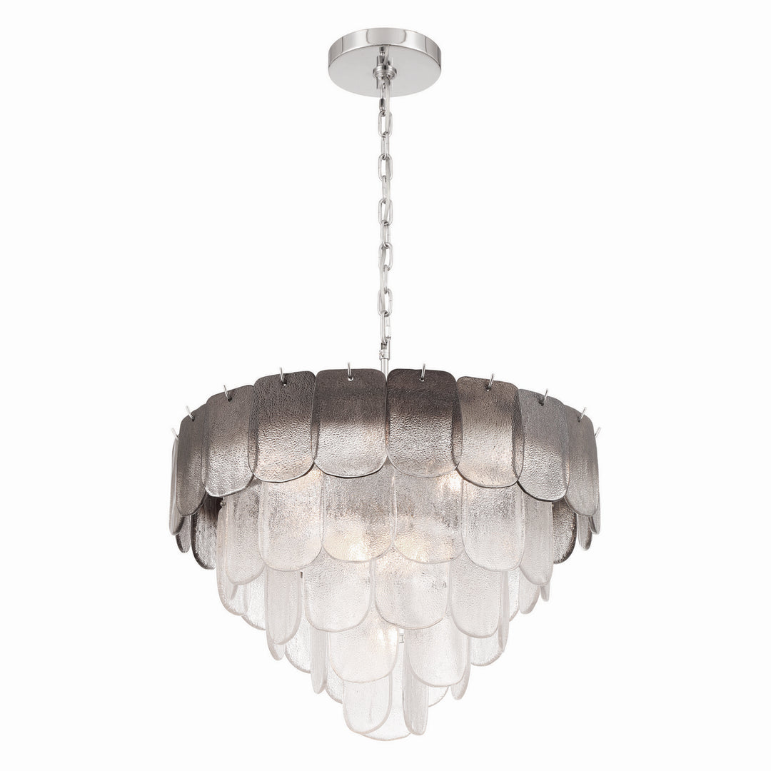 Artcraft Canada - AC12052CS - 12 Light Chandelier - Bianca - Polished Nickel, Crystalline Smoke
