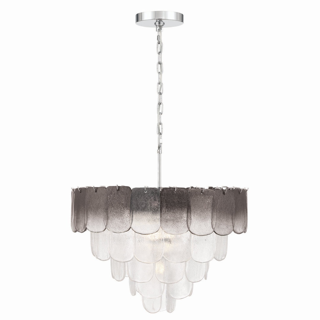 Artcraft Canada - AC12052CS - 12 Light Chandelier - Bianca - Polished Nickel, Crystalline Smoke