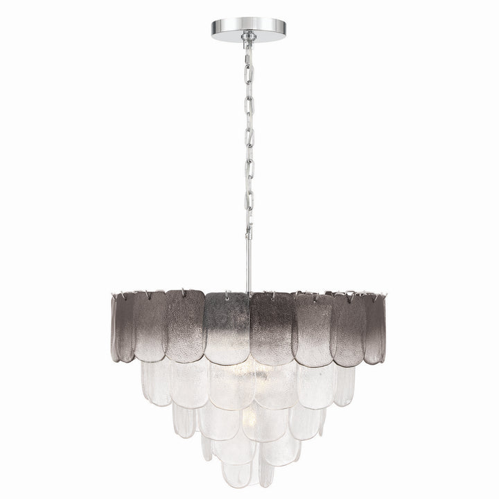 Artcraft Canada - AC12052CS - 12 Light Chandelier - Bianca - Polished Nickel, Crystalline Smoke