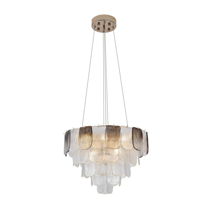 Artcraft Canada - AC12052CS - 12 Light Chandelier - Bianca - Polished Nickel, Crystalline Smoke