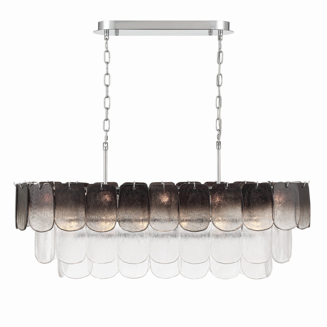 Artcraft Canada - AC12054CS - 12 Light Island Pendant - Bianca - Polished Nickel, Crystalline Smoke