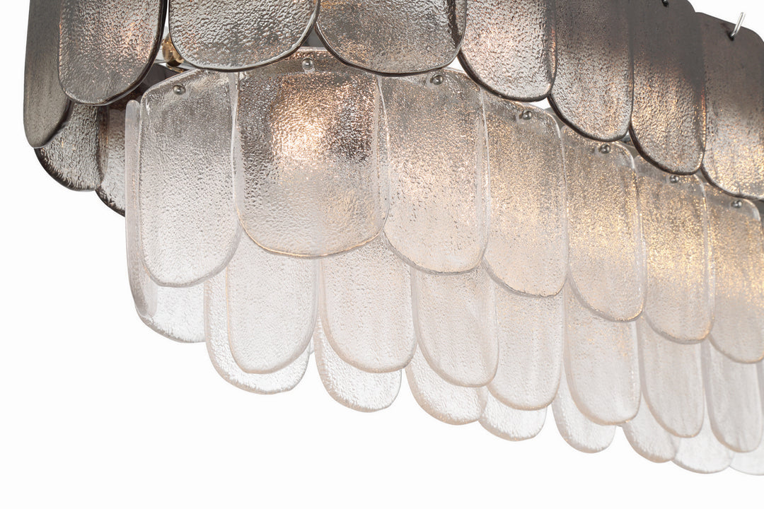 Artcraft Canada - AC12054CS - 12 Light Island Pendant - Bianca - Polished Nickel, Crystalline Smoke