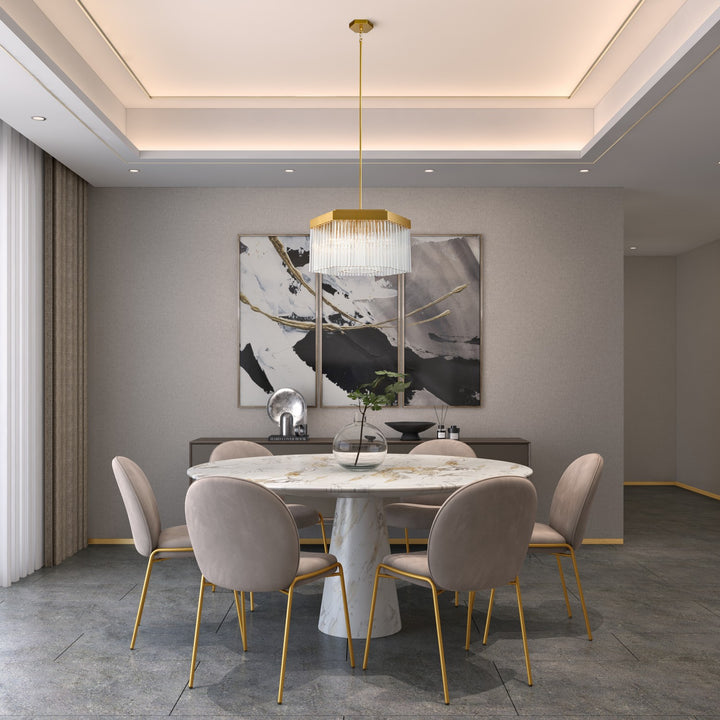 Artcraft Canada - AC12063BR - Seven Light Chandelier - Emma - Brushed Brass
