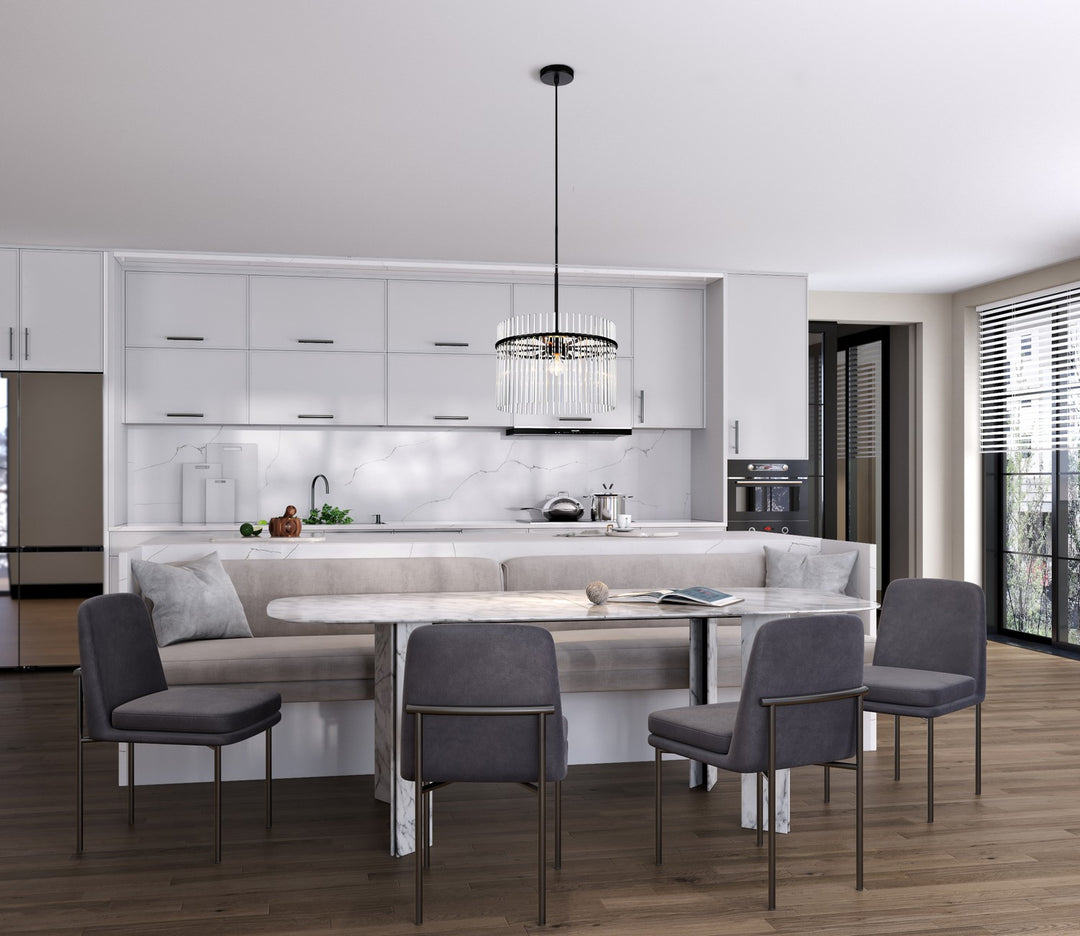 Artcraft Canada - AC12081BK - One Light Semi Flush Mount - Ava - Black